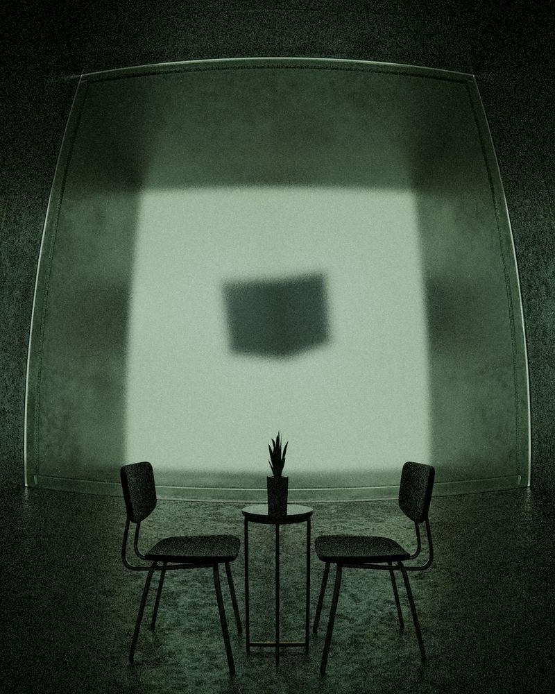 Abstract visualization of focus and light in a dark room
